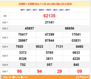 soi cầu xsmb ngày 31-03-2024